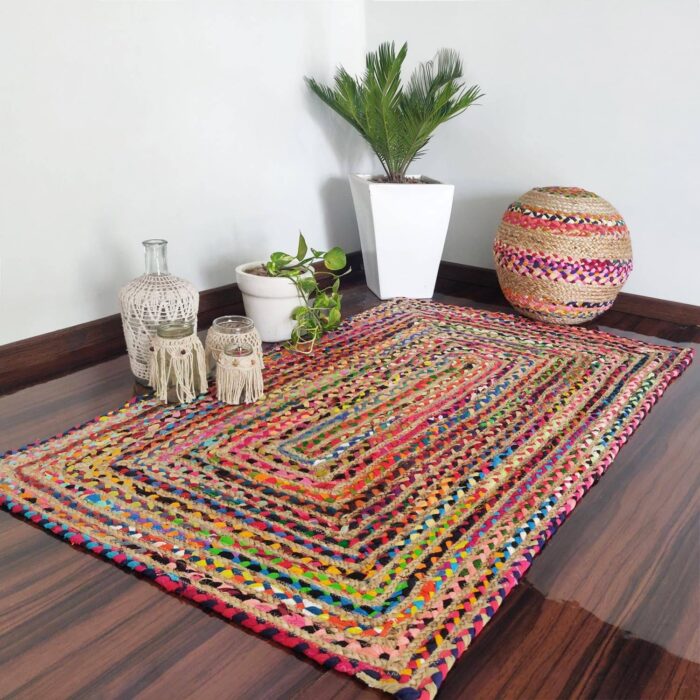 jute multicolor rectangal carpet 3